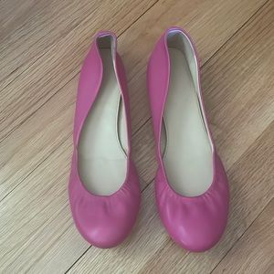 J crew suede cece ballet flats wild berry